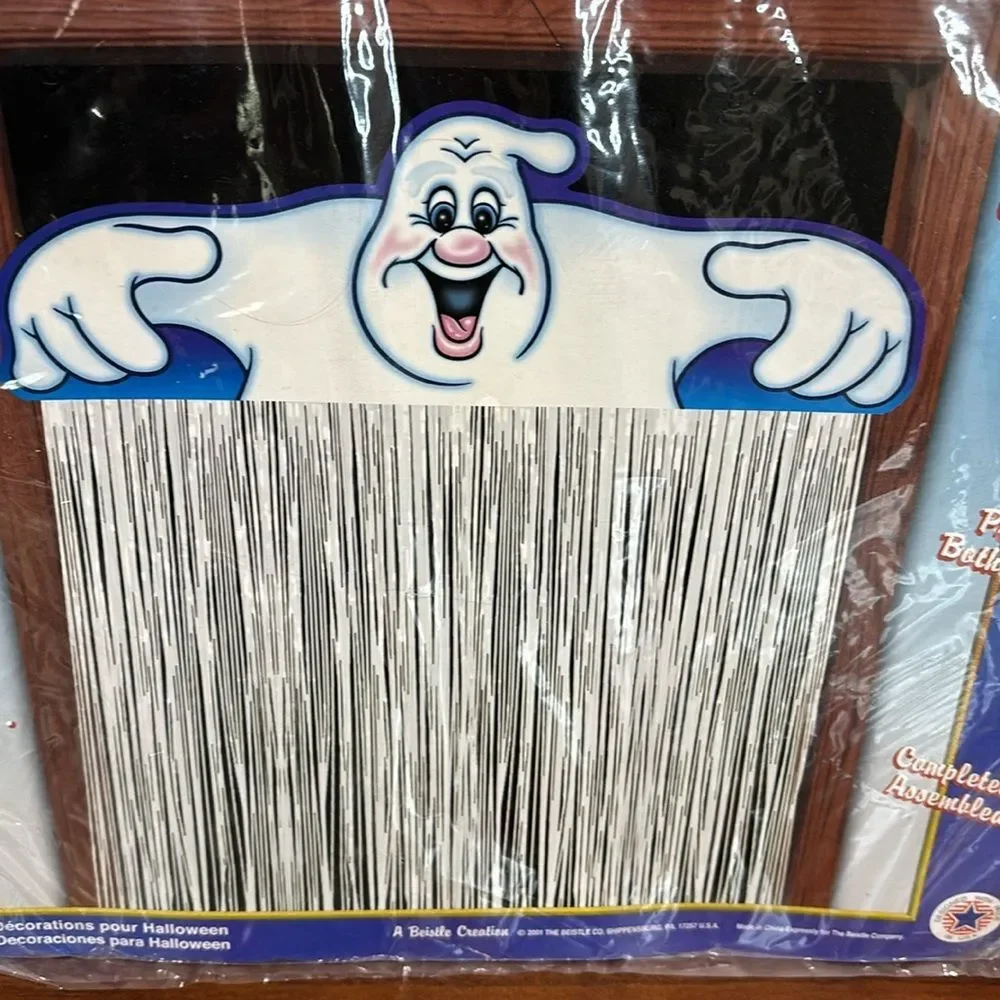 NEW!  Vintage Beistle Halloween Hanging Ghost Curtain Circa 2001
